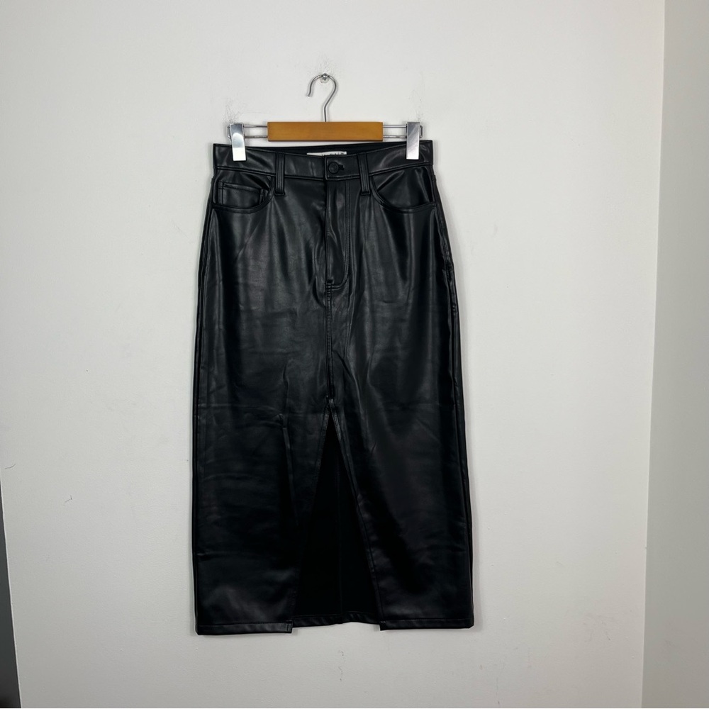 Abercrombie &‎ Fitch Vegan Leather Midi Skirt Sz 25